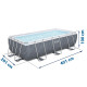 Басейн каркасний прямокутний 11в1 Bestway 56721, 404 x 201 x 100 см