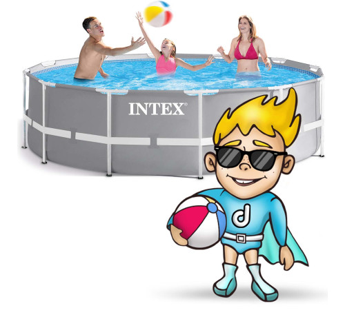 Басейн каркасний 17in1 INTEX 26716, 366 x 99 см + машина для створення бульбашок