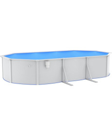 Басейн каркасний овальний vidaXL 610 x 360 x 120 см, білий