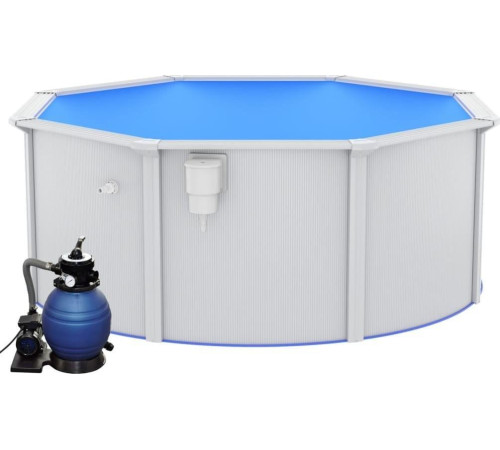 Басейн каркасний vidaXL 300 x 120 см, білий + насос з пісочним фільтром Басейн каркасний vidaXL 300 x 120 см, білий + насос з пісочним фільтром