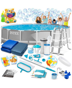 Басейн каркасний 21в1 INTEX 26720, 427 х 107 см + машина для створення бульбашок