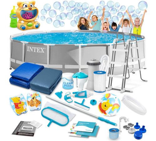 Басейн каркасний 21в1 INTEX 26720, 427 х 107 см + машина для створення бульбашок Басейн каркасний 21в1 INTEX 26720, 427 х 107 см + машина для створення бульбашок