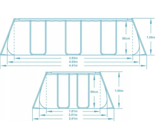 Басейн каркасний прямокутний 11в1 Bestway 56441 Power Steel 404 x 201 см Басейн каркасний прямокутний 11в1 Bestway 56441 Power Steel 404 x 201 см