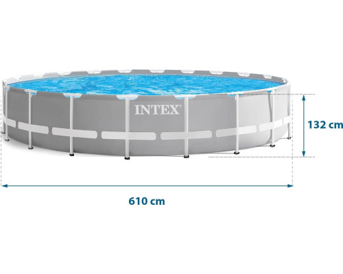 Басейн каркасний Intex 610см 12в1 (26756) - сірий