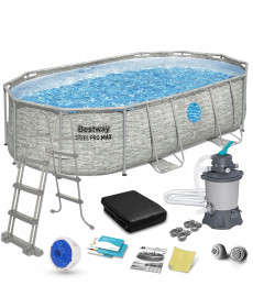 Басейн каркасний 11в1 Bestway Power Steel 56946 488 х 305 х 107 см