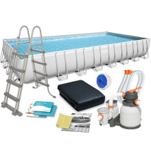 Басейн каркасний прямокутний 11в1 Bestway 56623 Power Steel 956 x 488 см - білий