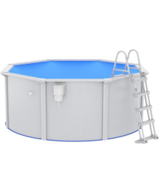 Басейн каркасний vidaXL 300 x 120 см, білий + драбина