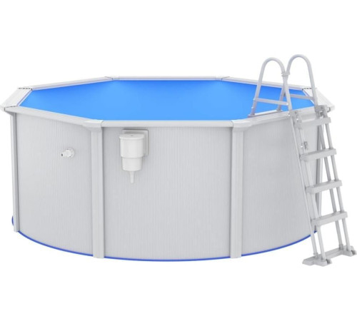 Басейн каркасний vidaXL 300 x 120 см, білий + драбина Басейн каркасний vidaXL 300 x 120 см, білий + драбина