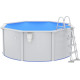 Басейн каркасний vidaXL 300 x 120 см, білий + драбина