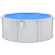 Басейн каркасний vidaXL 300 x 120 см, білий + драбина