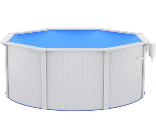 Басейн каркасний vidaXL 300 x 120 см, білий + драбина Басейн каркасний vidaXL 300 x 120 см, білий + драбина