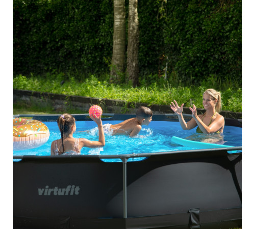 Басейн каркасний VIRTUFIT 305 х 76 см з фільтрувальним насосом, графітовий