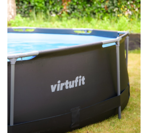 Басейн каркасний VIRTUFIT 305 х 76 см з фільтрувальним насосом, графітовий