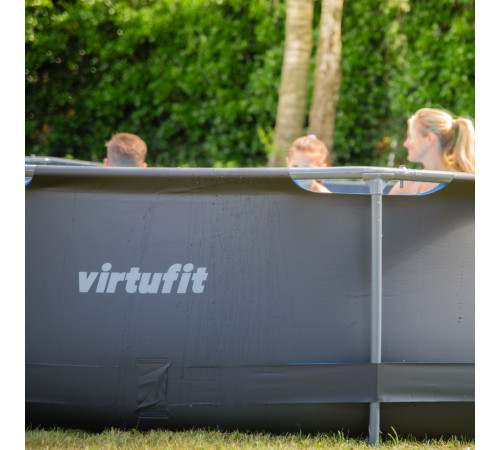 Басейн каркасний VIRTUFIT 305 х 76 см з фільтрувальним насосом, графітовий