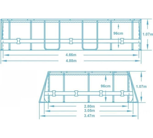 Басейн каркасний Bestway Power Steel 488x305см 18в1 (56448)