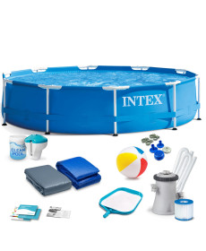 Басейн каркасний 16в1 INTEX 28200, 305 x 76 см, блакитний