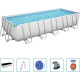 Басейн каркасний прямокутний 6в1 Bestway 5611Z Power Steel 640 x 274 см - білий