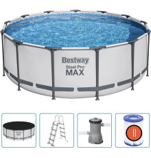 Садовий басейн Bestway Steel Pro MAX з аксесуарами, круглий, 396x122см