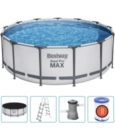 Садовий басейн Bestway Steel Pro MAX з аксесуарами, круглий, 396x122см