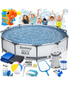 Басейн каркасний 16в1 Bestway 56416 366 x 76 см + машина для створення бульбашок