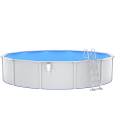 Басейн каркасний vidaXL 550 x 120 см, білий + драбина