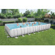 Басейн каркасний прямокутний Bestway Rack Pool POWERSteel 956 x 488 x 132 см з пісочним фільтром - білий