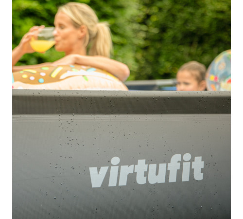 Басейн каркасний прямокутний VIRTUFIT 300 x 210 х 66 см з фільтрувальним насосом, антрацитовий