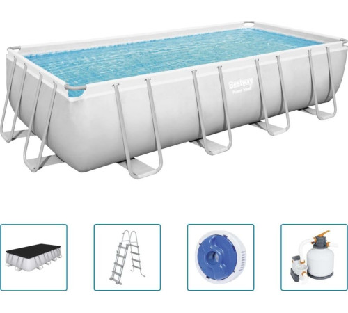 Басейн каркасний прямокутний 6в1 Bestway 56466 Power Steel 549 x 274 см Басейн каркасний прямокутний 6в1 Bestway 56466 Power Steel 549 x 274 см
