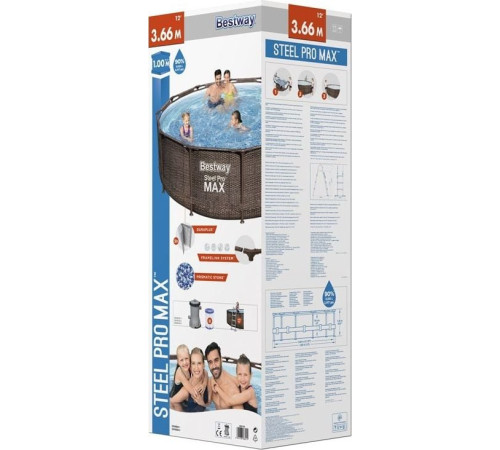 Басейн каркасний 10в1 Bestway 56709 Steel Pro Max 366 см Басейн каркасний 10в1 Bestway 56709 Steel Pro Max 366 см