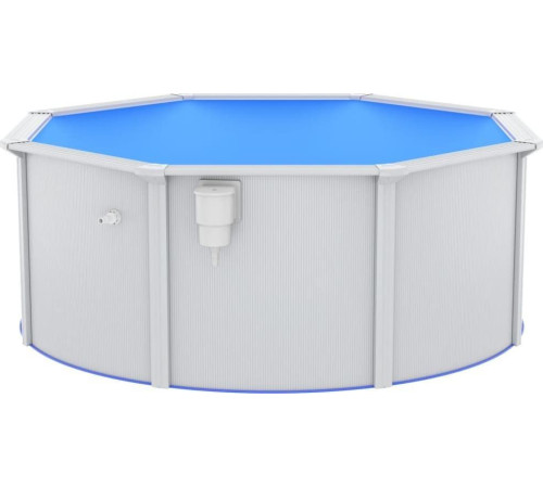 Басейн каркасний vidaXL 300 x 120 см, білий + насос з пісочним фільтром + драбина Басейн каркасний vidaXL 300 x 120 см, білий + насос з пісочним фільтром + драбина