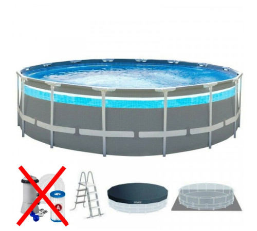 Каркасний басейн IUltra Frame Pool ntex 26722-1 New 427 x 107см - сірий Каркасний басейн IUltra Frame Pool ntex 26722-1 New 427 x 107см - сірий