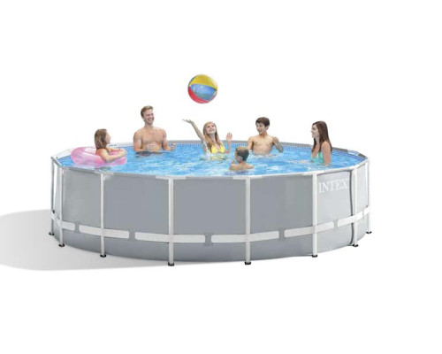 Каркасний басейн Prism Frame Pool Intex 26710 366 x 76 см - сірий