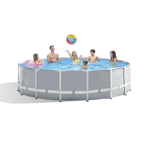 Каркасний басейн Prism Frame Pool Intex 26710 366 x 76 см - сірий