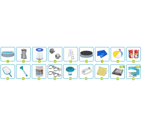 Басейн надувний 18в1 Bestway 57372, 457 x 107 см