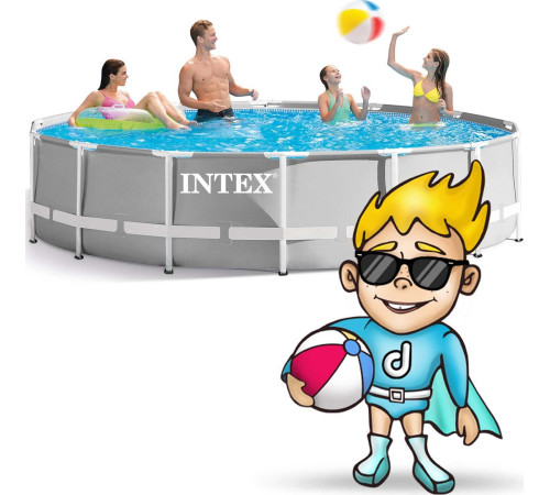 Басейн каркасний 21в1 INTEX 26720, 427 х 107 см, сірий Басейн каркасний 21в1 INTEX 26720, 427 х 107 см, сірий