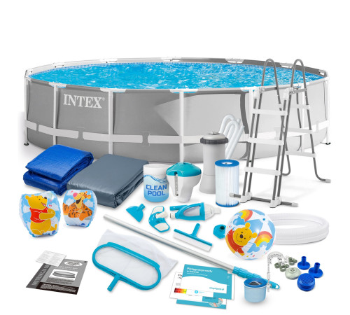 Басейн каркасний 21в1 INTEX 26720, 427 х 107 см, сірий Басейн каркасний 21в1 INTEX 26720, 427 х 107 см, сірий