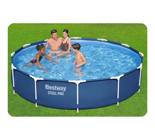 Басейн каркасний 16в1 Bestway 56681 366 x 76 см + машина для створення бульбашок Басейн каркасний 16в1 Bestway 56681 366 x 76 см + машина для створення бульбашок