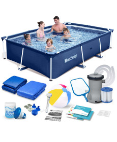 Басейн каркасний прямокутний 15в1 Bestway 56403N, 259 x 170 x 61 см