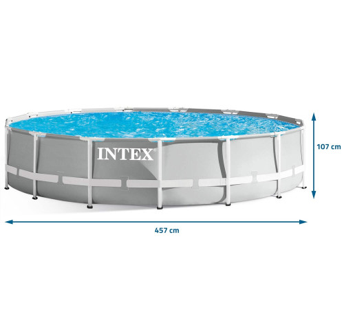 Басейн каркасний 12в1 INTEX 26724, 457 x 107 см, сірий Басейн каркасний 12в1 INTEX 26724, 457 x 107 см, сірий