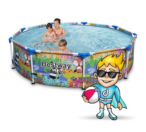 Басейн каркасний дитячий Steel Pro Animals of the World Bestway 5612F 274x66 см Басейн каркасний дитячий Steel Pro Animals of the World Bestway 5612F 274x66 см