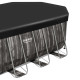 Басейн каркасний овальний Bestway Power Steel Frame 610 x 366 x 122 см - темно-коричневий