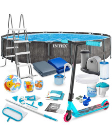 Басейн каркасний 21в1 INTEX 126744, 549 x 122 см + самокат