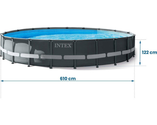 Басейн каркасний Intex 610см 11в1 (26334) - графітовий