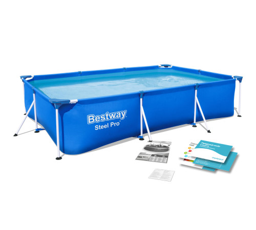 Басейн каркасний прямокутний 5в1 Bestway 56404, 300 x 201 x 66 см Басейн каркасний прямокутний 5в1 Bestway 56404, 300 x 201 x 66 см