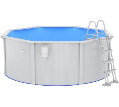 Басейн каркасний vidaXL 360 x 120 см, білий + драбина Басейн каркасний vidaXL 360 x 120 см, білий + драбина
