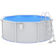 Басейн каркасний vidaXL 360 x 120 см, білий + драбина