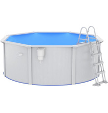 Басейн каркасний vidaXL 360 x 120 см, білий + драбина