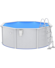 Басейн каркасний vidaXL 360 x 120 см, білий + драбина