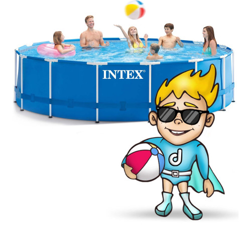 Басейн каркасний 17в1 INTEX 28242, 457 x 122 см, синій Басейн каркасний 17в1 INTEX 28242, 457 x 122 см, синій