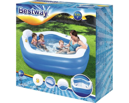 Басейн надувний 213х206см Bestway Family Fun Lounge